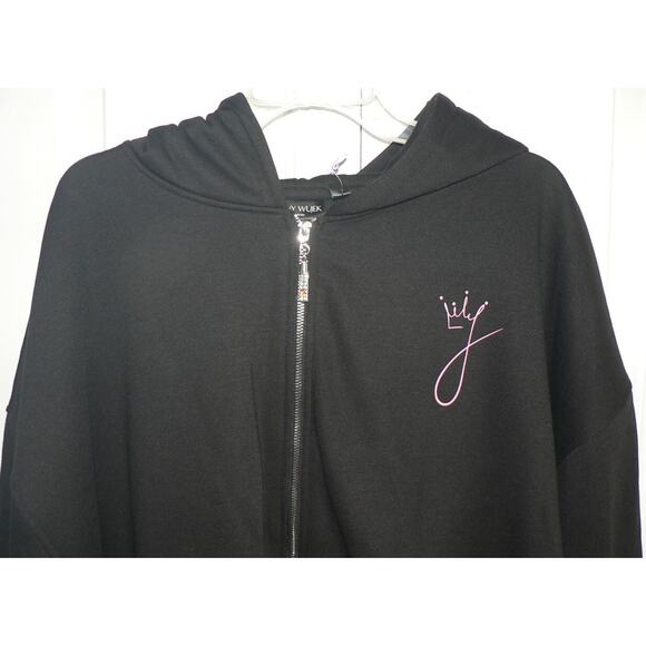 Johnny Wujek Men's Big & Tall Full Zip Hoodie in Black Pink Prism 3XLT $79 - Picture 2 of 4